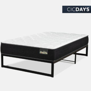 Cama Iron Smart Belsogno 1,5 Plazas Plus Black