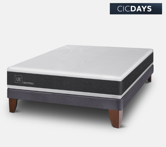 Cama Europea 2 Plazas Ortopedic Base Normal