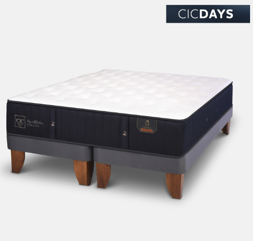 Cama Europea 2 Plazas Premium Base Dividida