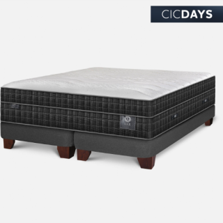 Cama Europea 2 Plazas Lux Base Dividida Baja