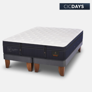Cama Europea 2 Plazas Grand Premium Base Dividida