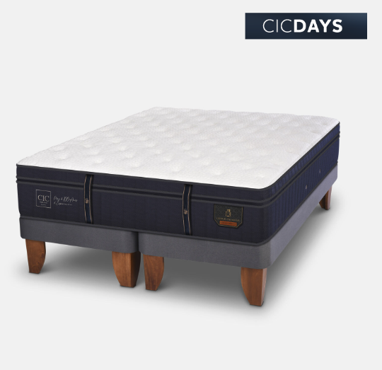 Cama Europea 2 Plazas Grand Premium Base Dividida
