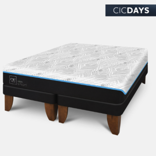 Cama Europea 2 Plazas Infinity Green Base Dividida