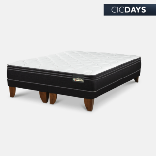Cama Europea Belsogno 2 Plazas Premium Black