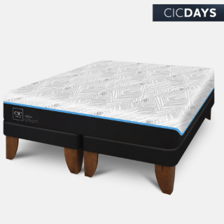 Cama Europea King Infinity Green Base Dividida