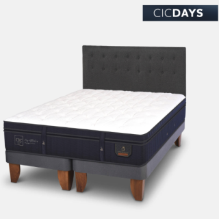 Cama Europea King Super Premium + Respaldo Éufrates