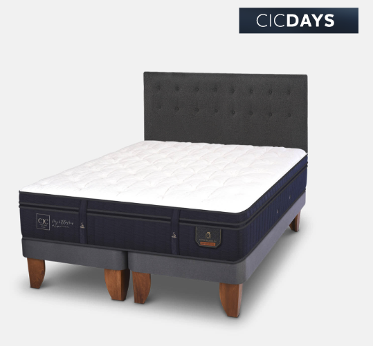 Cama Europea King Super Premium + Respaldo Éufrates