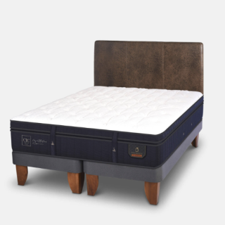 Cama Europea King Super Premium + Respaldo Baker