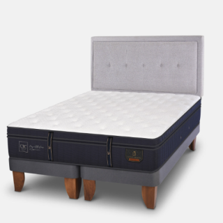 Cama Europea King Grand Premium + Respaldo Ganges