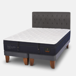 Cama Europea King Grand Premium + Respaldo Kavery