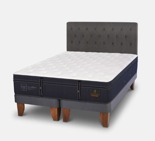 Cama Europea King Grand Premium + Respaldo Kavery