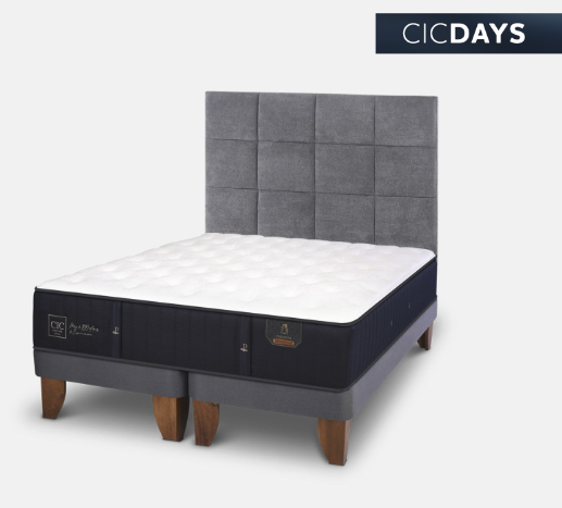 Cama Europea Super King Premium + Respaldo Támesis